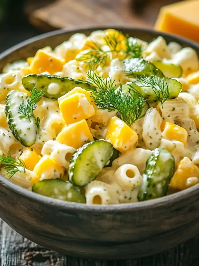 Creamy Dill Pickle Pasta Salad