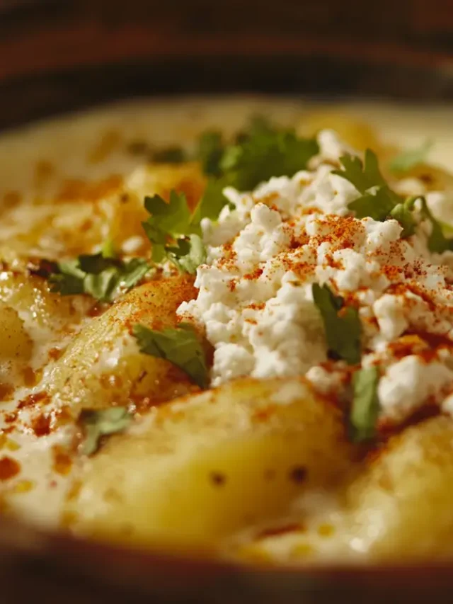 Creamy Cheese Broth With Potatoes And Elote