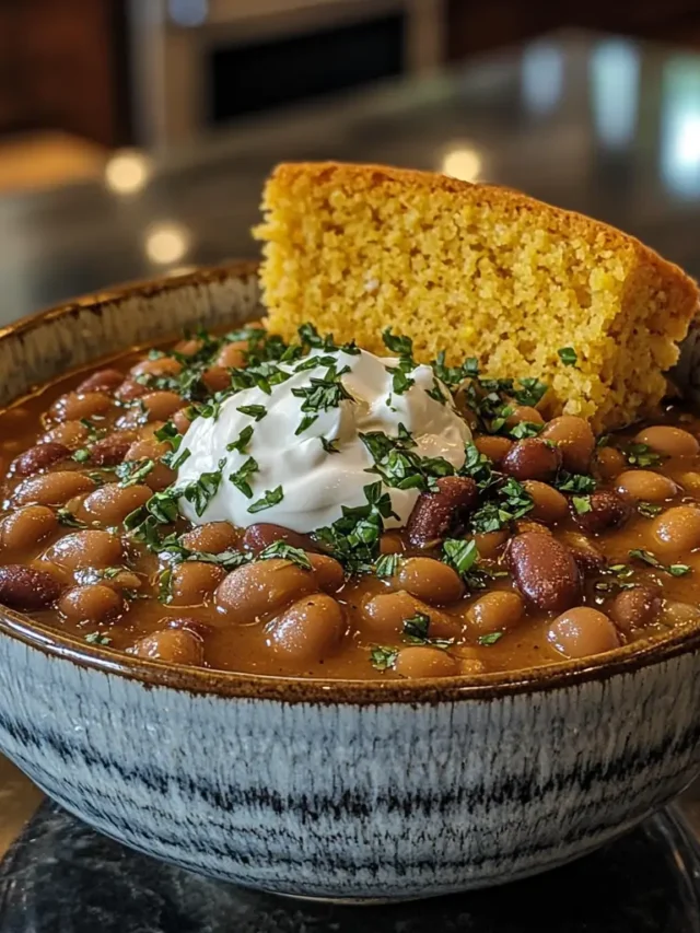 Serving Slow Cooker Pinto Beans