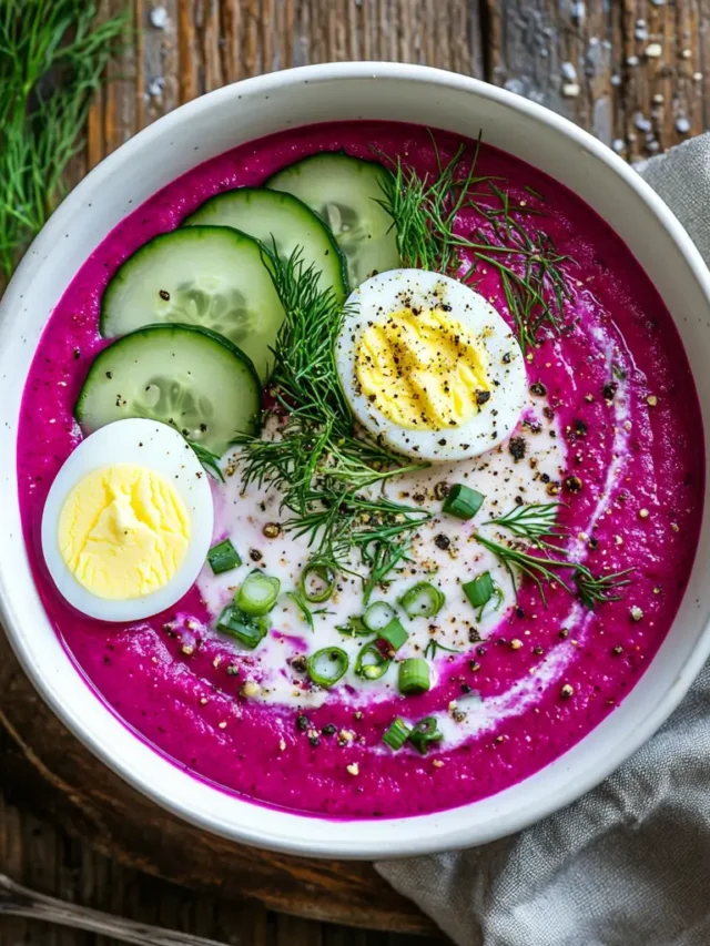 Cold Beet Soup With Dill And Egg
